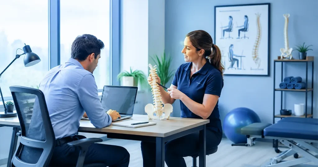 This article is written from a chiropractic care perspective and reflects common desk-related musculoskeletal concerns seen in clinical practice at Innova Integrated Wellness Centre in Mississauga