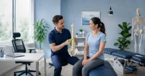 Desk job causing back or neck pain? Learn how chiropractic care in Mississauga may support posture strain, stiffness, mobility, and daily comfort.