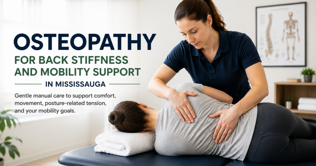 Learn how osteopathy in Mississauga may support comfort, movement, posture-related tension, and mobility goals.